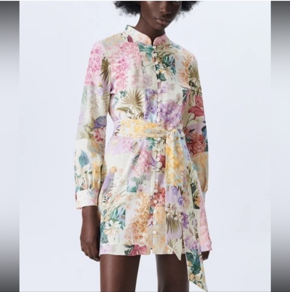Zara Floral Print Mini Dress